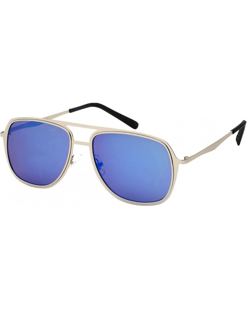 Sleek Metal Aviators w/Flat Color Mirrored Lens 25136-FLREV-2 $10.79 Aviator