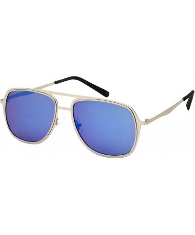 Sleek Metal Aviators w/Flat Color Mirrored Lens 25136-FLREV-2 $10.79 Aviator