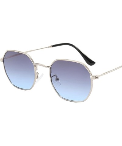 Fashion Metal Frame Men's And Women's Sunglasses Personalized Simple Outdoor Vacation UV400 Sunglasses G $19.26 Designer