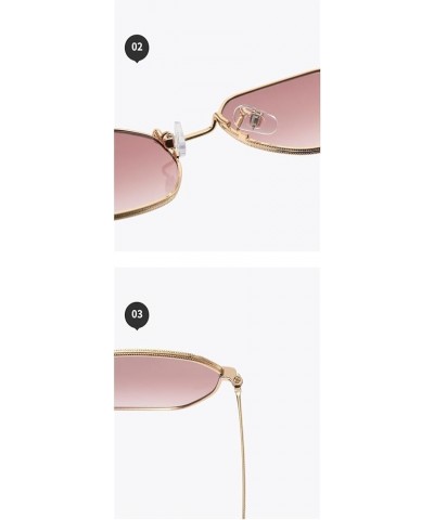 Fashion Metal Frame Men's And Women's Sunglasses Personalized Simple Outdoor Vacation UV400 Sunglasses G $19.26 Designer