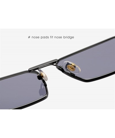 Metal Small Frame Square Men and Women Fashion Sunglasses (Color : E, Size : 1) 1 E $14.11 Designer