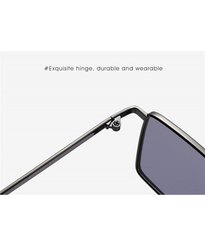 Metal Small Frame Square Men and Women Fashion Sunglasses (Color : E, Size : 1) 1 E $14.11 Designer