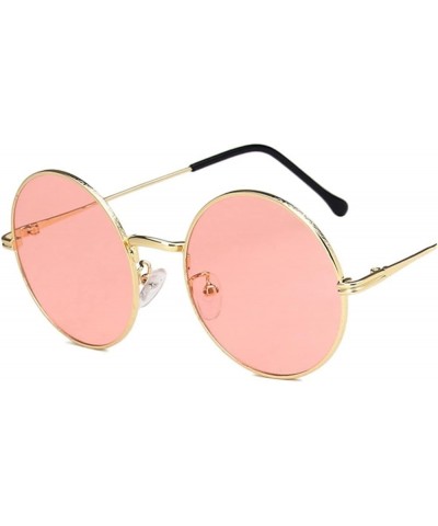 Round Metal Retro Fashion Decorative Sunglasses Men and Women Outdoor Vacation Beach Sunglasses (Color : D, Size : 1) 1 F $15...