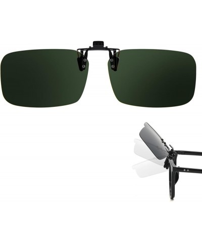 Polarized Clip on Sunglasses Over Prescription Glasses UV400 Protection (Including Non-flip Up & Flip Up) TS-CO-309 Green Fli...