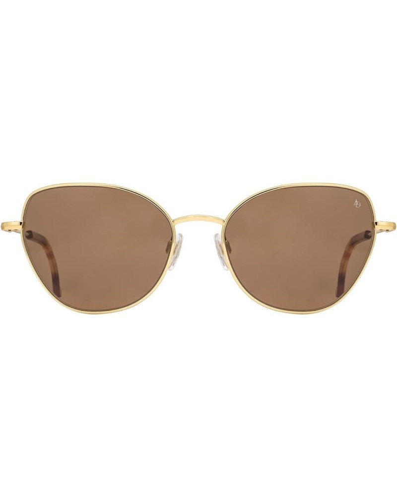 Whitney Sunglasses - AOLite Nylon Lenses Gold Cosmetan Brown $79.90 Butterfly