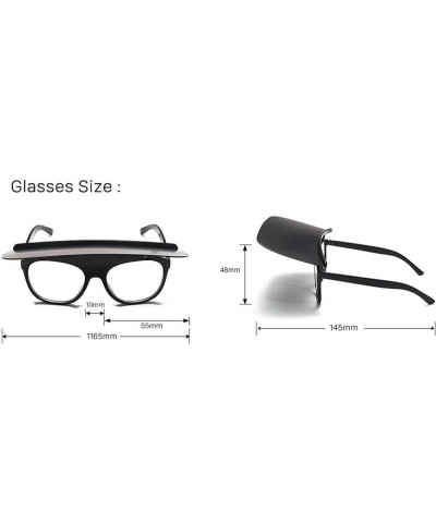 One Piece Square Sunglasses 2021 Women Men Oversized Sun Shades Glasses Luxury Girl Flip Sun Glasses Eyewear Black $10.04 Ove...