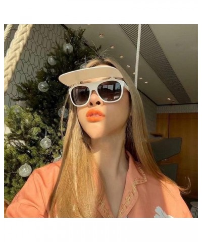 One Piece Square Sunglasses 2021 Women Men Oversized Sun Shades Glasses Luxury Girl Flip Sun Glasses Eyewear Black $10.04 Ove...