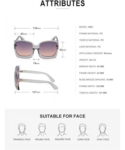 Large Frame Men and Women Fashion Sunglasses Outdoor Vacation Sunshade Beach Glasses (Color : G, Size : Medium) Medium H $19....