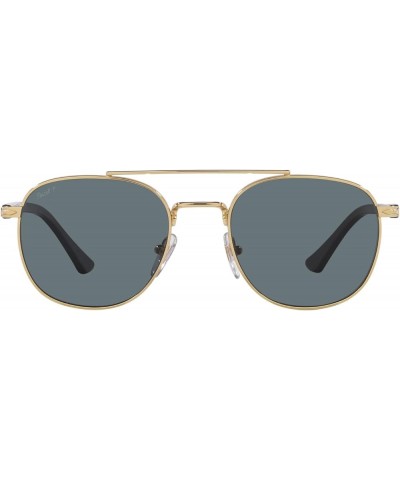 Po1006s Square Sunglasses Gold/Dark Blue Polarized $107.57 Square