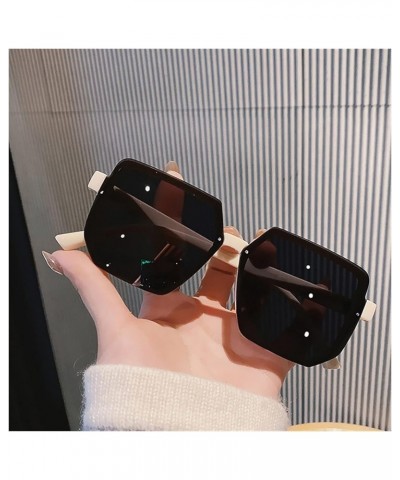 Fashion Big Frame Street Shot Men and Women Sunglasses Outdoor Vacation (Color : B, Size : 1) 1A $13.67 Designer