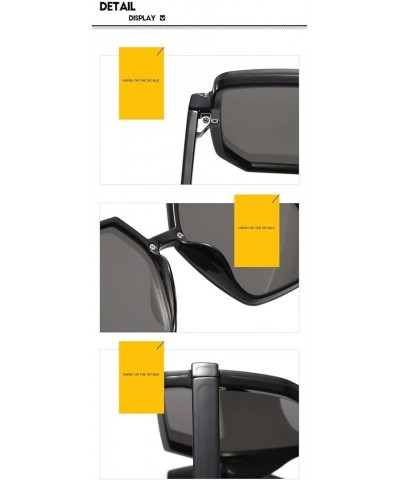 Fashion Big Frame Street Shot Men and Women Sunglasses Outdoor Vacation (Color : B, Size : 1) 1A $13.67 Designer