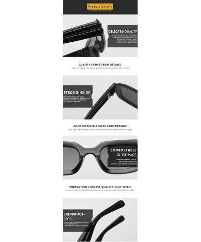 Square Frame Hip Hop Weird Sunglasses Fashionable Men and Women Decorative Sunglasses Sunglasses Men Trendy (Color : D, Size ...