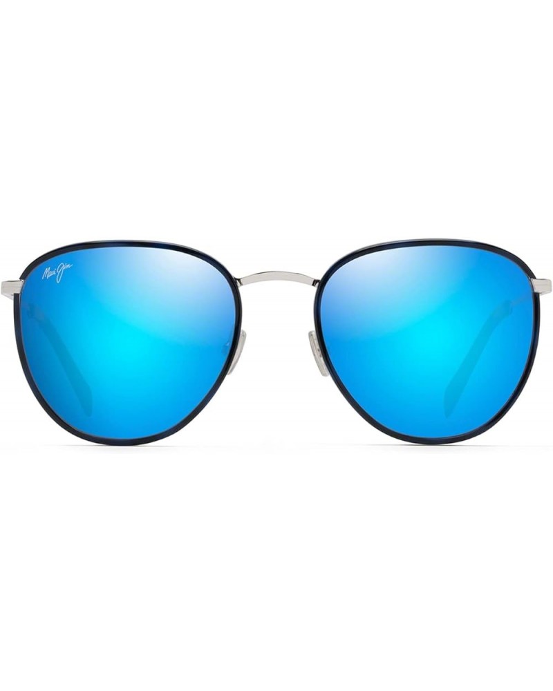 Women's Noni Sport Sunglasses Navy W/Silver/Blue Hawaii Polarized $142.79 Designer