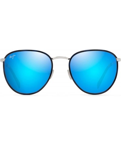 Women's Noni Sport Sunglasses Navy W/Silver/Blue Hawaii Polarized $142.79 Designer