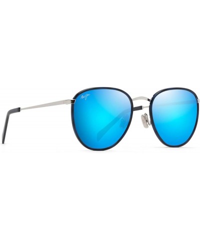 Women's Noni Sport Sunglasses Navy W/Silver/Blue Hawaii Polarized $142.79 Designer