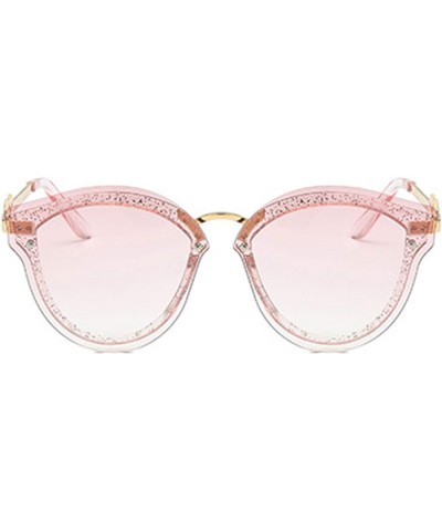 Unisex Retro Cat Eye Metal Frame Oversized Plastic Lenses Sunglasses Pink $9.67 Cat Eye