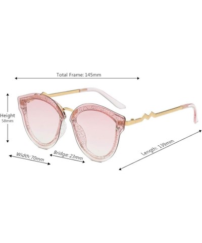 Unisex Retro Cat Eye Metal Frame Oversized Plastic Lenses Sunglasses Pink $9.67 Cat Eye