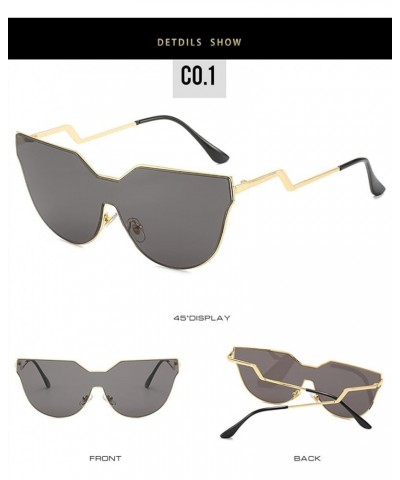 Large Frame Fashion Sunglasses for Men and Women (Color : A, Size : Medium) Medium B $19.33 Designer