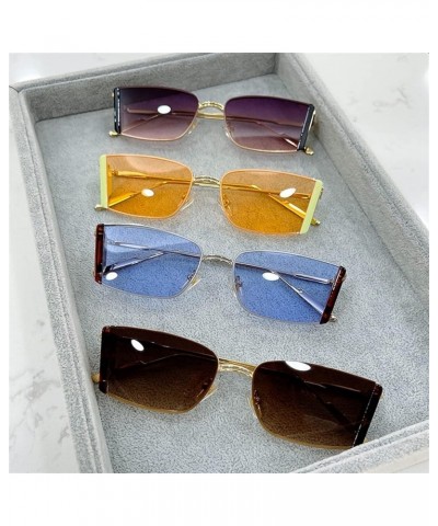 Fashion Small Frame Sunglasses Men and Women Outdoor Vacation Decorative Sunglasses (Color : G, Size : 1) 1 G $17.71 Designer