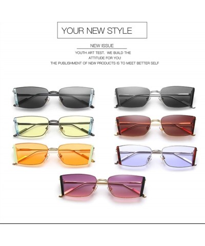 Fashion Small Frame Sunglasses Men and Women Outdoor Vacation Decorative Sunglasses (Color : G, Size : 1) 1 G $17.71 Designer