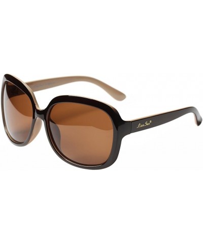 Oversized Womens Sunglasses Polarized uv Protection Simple Sunglasses LSP301 Polarized Brown 2 black $8.85 Oversized