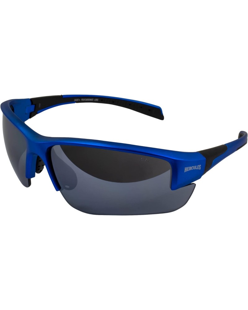 Eyewear Hercules 7 Women' s Golf Tennis Sports ANSI Z87.1 Safety Sunglasses Blue Frame with Flash Mirror Lenses $9.71 Sport