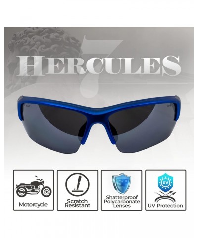 Eyewear Hercules 7 Women' s Golf Tennis Sports ANSI Z87.1 Safety Sunglasses Blue Frame with Flash Mirror Lenses $9.71 Sport