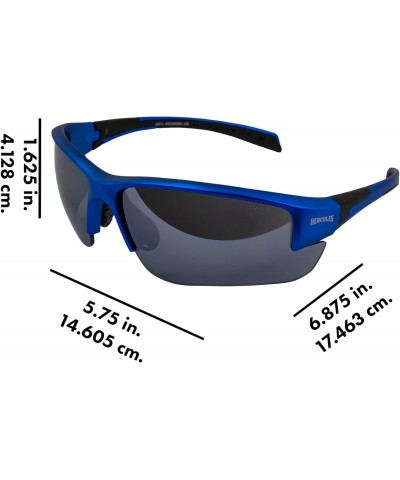 Eyewear Hercules 7 Women' s Golf Tennis Sports ANSI Z87.1 Safety Sunglasses Blue Frame with Flash Mirror Lenses $9.71 Sport