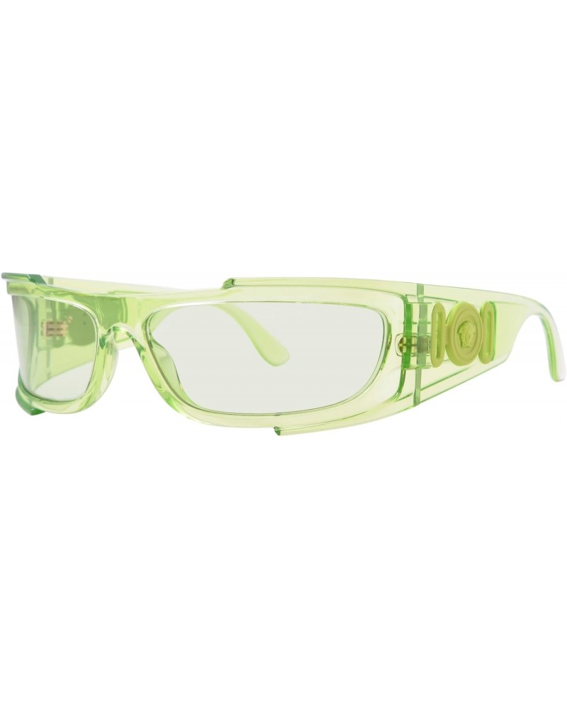 Man Sunglasses Transparent Green Frame, Green Lenses, 67MM $63.67 Designer