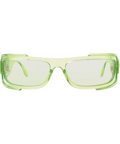 Man Sunglasses Transparent Green Frame, Green Lenses, 67MM $63.67 Designer