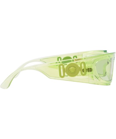 Man Sunglasses Transparent Green Frame, Green Lenses, 67MM $63.67 Designer