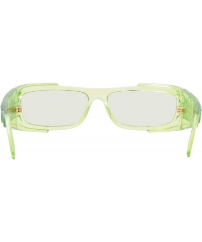 Man Sunglasses Transparent Green Frame, Green Lenses, 67MM $63.67 Designer