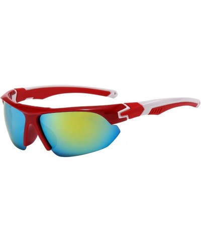 Unisex Sunglasses Riding Running Windproof Sunglasses Outdoor Sun Shading Sports Glasses With Glasses Case Fit over Red-f $6....