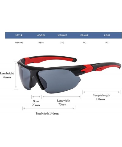 Unisex Sunglasses Riding Running Windproof Sunglasses Outdoor Sun Shading Sports Glasses With Glasses Case Fit over Red-f $6....