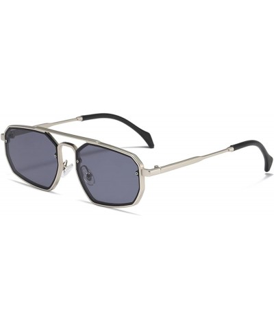 Metal Men and Women Fashion Outdoor Decorative Sunglasses (Color : E, Size : 1) 1 E $13.80 Designer