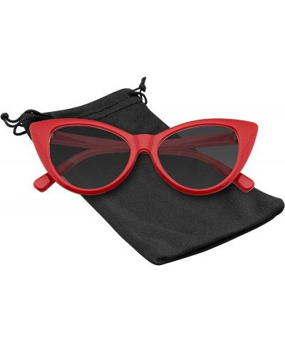 Womens Fashion Hot Tip Vintage Pointed Cat Eye Sunglasses Red $10.49 Cat Eye