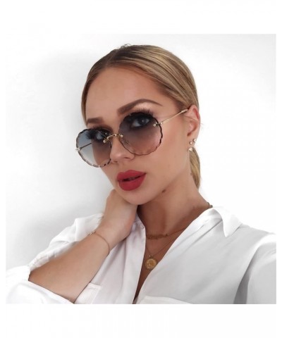 Frameless Fashion Women Sunglasses Outdoor Vacation Decorative Sunglasses Sunglasses Womens (Color : 3, Size : One Size) One ...