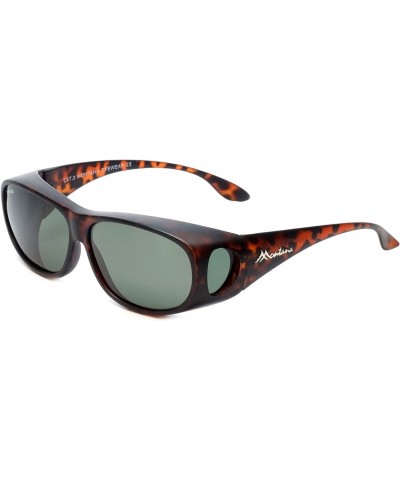 Montana Designer Polarized Fitover Sunglasses F03 63mm Matte Tortoise G15 Green $10.44 Rectangular