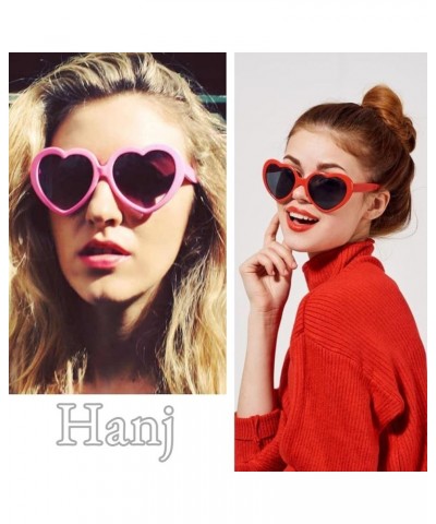 Polarized Large Heart Shaped Sunglasses Trendy Vintage Love Eyeglasses for Women Taylor Accessories Pink & Green / Mirror $10...