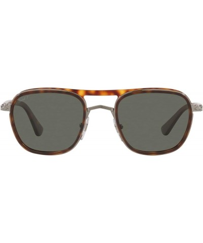 PO2484S Square Sunglasses Gunmetal/Havana/Green Polarized $149.60 Square