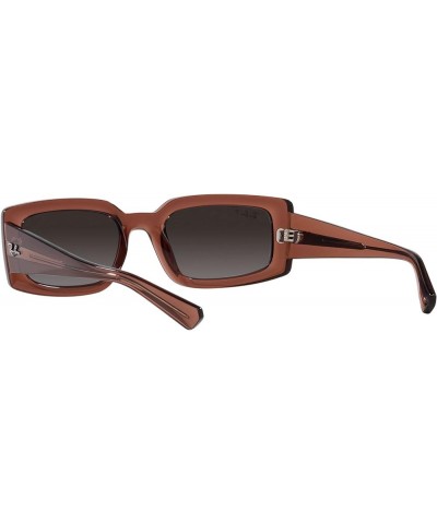 Women's Rb4395 Kiliane Square Sunglasses Transparent Brown/Grey Gradient Polarized $80.64 Square