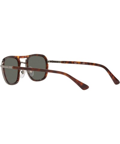 PO2484S Square Sunglasses Gunmetal/Havana/Green Polarized $149.60 Square