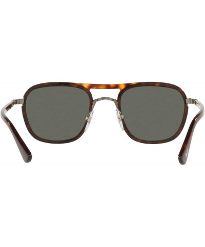 PO2484S Square Sunglasses Gunmetal/Havana/Green Polarized $149.60 Square