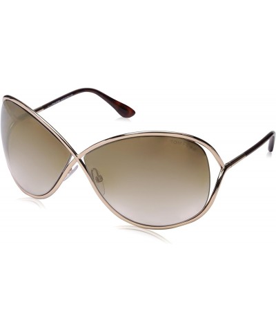 Women's FT0130 Sunglasses, Shiny Rose Gold $92.75 Round