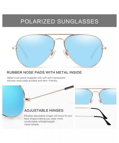 Polarized Sunglasses Unisex Anti-ultraviolet Eyeglasses Fashion Colorful Sunglasses Classic Pilot Driving Glasses 3025 GOLD-B...