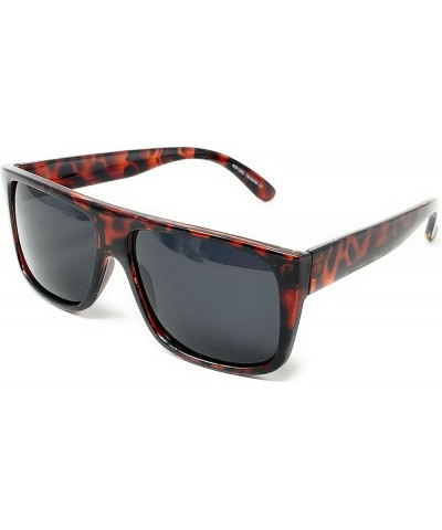 My Shades - Classic Old School Flat Top Easy E OG Retro Square Sunglasses Tortoise, Polarized Smoke $6.35 Square