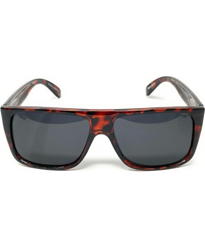 My Shades - Classic Old School Flat Top Easy E OG Retro Square Sunglasses Tortoise, Polarized Smoke $6.35 Square