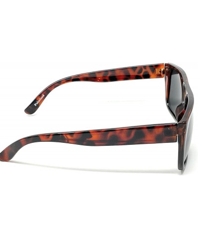 My Shades - Classic Old School Flat Top Easy E OG Retro Square Sunglasses Tortoise, Polarized Smoke $6.35 Square