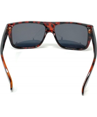 My Shades - Classic Old School Flat Top Easy E OG Retro Square Sunglasses Tortoise, Polarized Smoke $6.35 Square