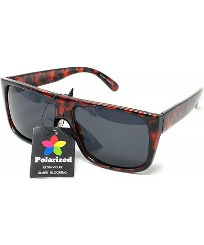 My Shades - Classic Old School Flat Top Easy E OG Retro Square Sunglasses Tortoise, Polarized Smoke $6.35 Square